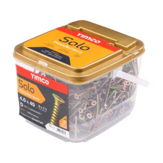 TIMCO Solo Countersunk Gold Woodscrews - 4.0 x 40 - Tub