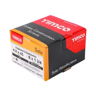 TIMCO Solo Countersunk Silver Woodscrews - 4.0 x 45