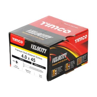 TIMCO Velocity Premium Multi-Use Countersunk Gold Woodscrews - 4.0 x 45