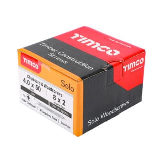 TIMCO Solo Countersunk Silver Woodscrews - 4.0 x 50