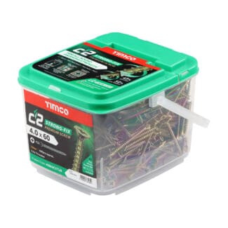 TIMCO C2 Strong-Fix Multi-Purpose Premium Countersunk Gold Woodscrews - 4.0 x 60 - Tub