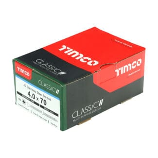 TIMCO Classic Multi-Purpose Countersunk A2 Stainless Steel Woodcrews - 4.0 x 70