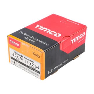 TIMCO Solo Countersunk Silver Woodscrews - 4.0 x 70