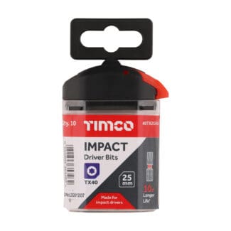 TIMCO X6 Impact TX Drive Driver Bit - TX40 x 25