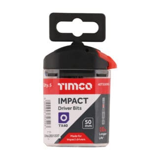 TIMCO X6 Impact TX Drive Driver Bit - TX40 x 50