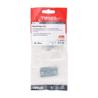 Timco Flush Hinge (105) Zinc  - 38 x 28