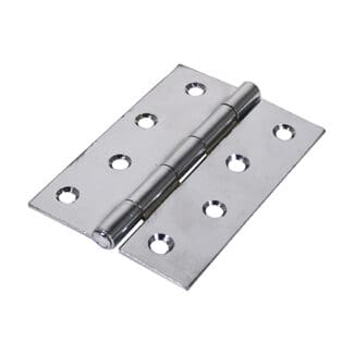 Timco Plain Butt Hinge Fixed Pin (1838) Polished Chrome  - 75 x 50