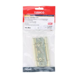 Timco Hurlinge Loose Pin (104Z) Electro Brass  - 100 x 66