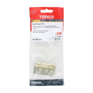 Timco Flush Hinge (105) Electro Brass  - 50 x 38.5