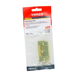 Timco Flush Hinge (105) Electro Brass  - 63 x 37