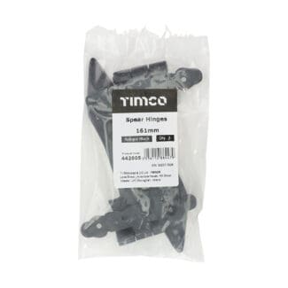 Timco Pair of Spear Hinges Antique Black  - 161mm