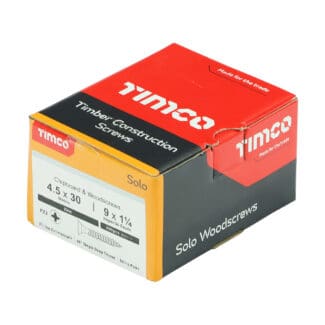 TIMCO Solo Countersunk Silver Woodscrews - 4.5 x 30