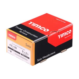 TIMCO Solo Countersunk Silver Woodscrews - 4.5 x 60