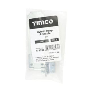Timco Hybrid Hasp & Staple Zinc  - 5"