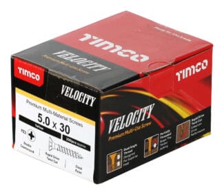 TIMCO Velocity Premium Multi-Use Countersunk Gold Woodscrews - 5.0 x 30