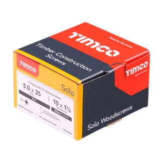 TIMCO Solo Countersunk Silver Woodscrews - 5.0 x 35