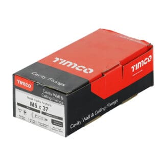 TIMCO Metal Cavity Anchors Silver - M5 x 37 (45mm Screw)