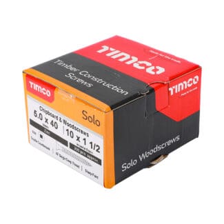 TIMCO Solo Countersunk Silver Woodscrews - 5.0 x 40