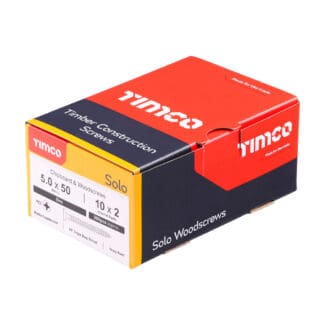 TIMCO Solo Countersunk Silver Woodscrews - 5.0 x 50
