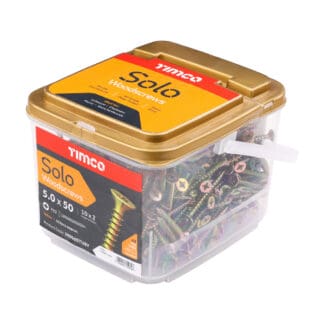 TIMCO Solo Countersunk Gold Woodscrews - 5.0 x 50 - Tub