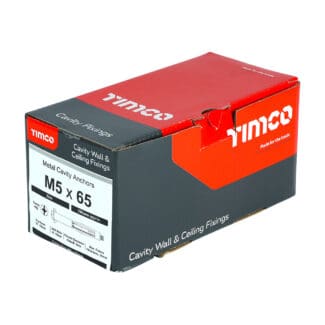 TIMCO Metal Cavity Anchors Silver - M5 x 65 (70mm Screw)