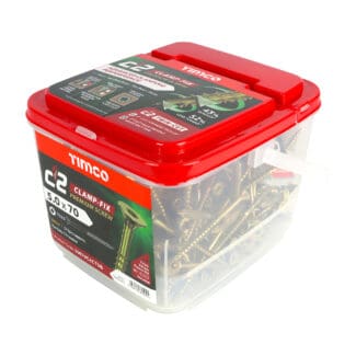 TIMCO C2 Clamp-Fix Multi-Purpose Premium Countersunk Gold Woodscrews - 5.0 x 70 - Tub
