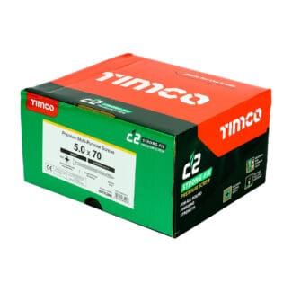TIMCO C2 Strong-Fix Multi-Purpose Premium Countersunk Gold Woodscrews - 5.0 x 70 - Industry Pack