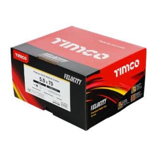 TIMCO Velocity Premium Multi-Use Countersunk Gold Woodscrews - 5.0 x 70 - Industry Pack
