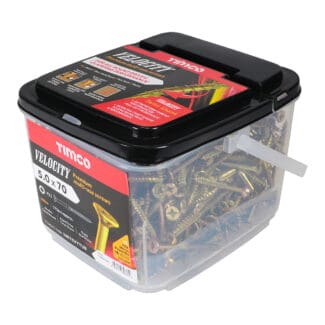 TIMCO Velocity Premium Multi-Use Countersunk Gold Woodscrews - 5.0 x 70 - Tub
