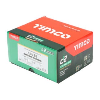 TIMCO C2 Strong-Fix Multi-Purpose Premium Countersunk Gold Woodscrews - 5.0 x 80 - Industry Pack