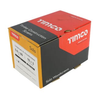 TIMCO Solo Countersunk Silver Woodscrews - 5.0 x 80