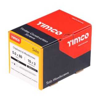TIMCO Solo Countersunk Silver Woodscrews - 5.0 x 80