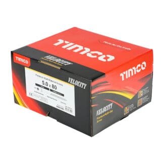 TIMCO Velocity Premium Multi-Use Countersunk Gold Woodscrews - 5.0 x 80 - Industry Pack