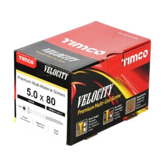 TIMCO Velocity Premium Multi-Use Countersunk Gold Woodscrews - 5.0 x 80