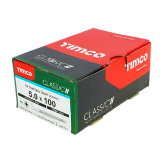 TIMCO Classic Multi-Purpose Countersunk A4 Stainless Steel Woodcrews - 5.0 x 100