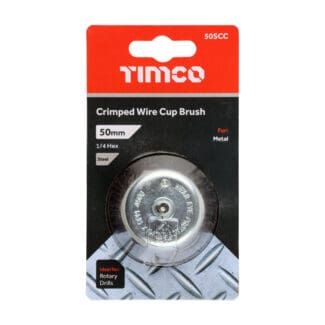 TIMCO Drill Cup Brush Crimped Steel Wire - 50mm