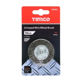 TIMCO Drill Wheel Brush Crimped Steel Wire - 50mm