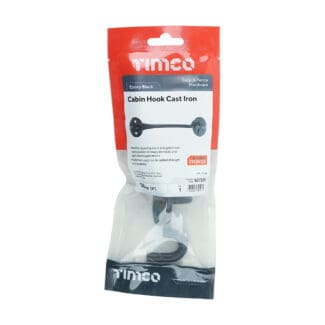 TIMCO Cabin Hooks Black - 4"