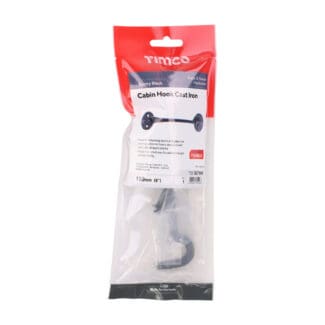 TIMCO Cabin Hooks Black - 6"