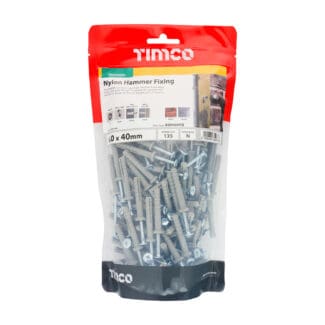 TIMCO Nylon Hammer Fixings - 6.0 x 40