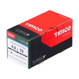 TIMCO Classic Multi-Purpose Countersunk A2 Stainless Steel Woodcrews - 6.0 x 70