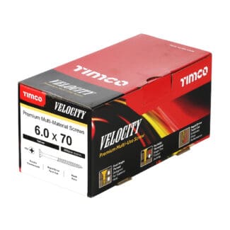 TIMCO Velocity Premium Multi-Use Countersunk Gold Woodscrews - 6.0 x 70