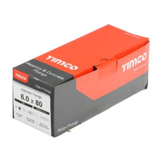 TIMCO Nylon Hammer Fixings - 6.0 x 80