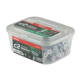 TIMCO C2 Exterior Multi-Purpose Premium Countersunk Silver Woodscrews - 6.0 x 100 - Tub