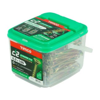 TIMCO C2 Strong-Fix Multi-Purpose Premium Countersunk Gold Woodscrews - 6.0 x 100 - Tub
