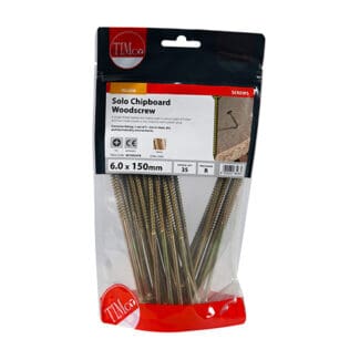 TIMCO Solo Countersunk Gold Woodscrews - 6.0 x 150 - Bag