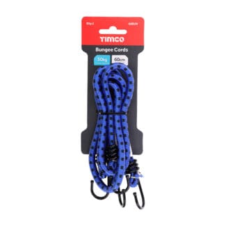 TIMCO Bungee Cords with Laminated Hook - Dia.8mm x 60cm