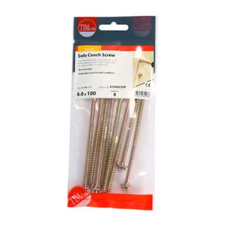 TIMCO Solo Advanced Hex Head Gold Coach Woodscrews - 6.0 x 100