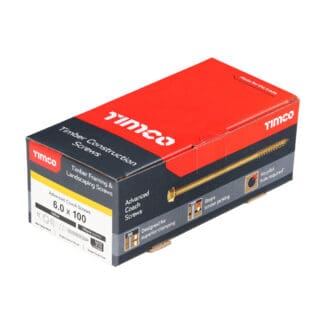 TIMCO Solo Advanced Hex Head Gold Coach Woodscrews - 6.0 x 100