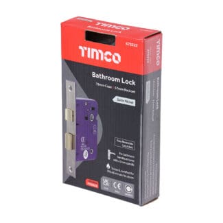 TIMCO Bathroom Lock Satin Nickel - 78mm